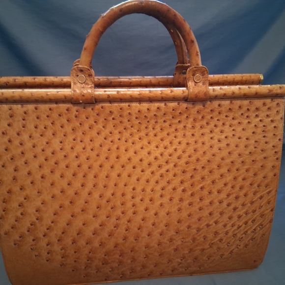 Winfried Kralle Handbags - Ostrich Leather Attache - Winfried Kralle - One of a Kind - Exotique Design